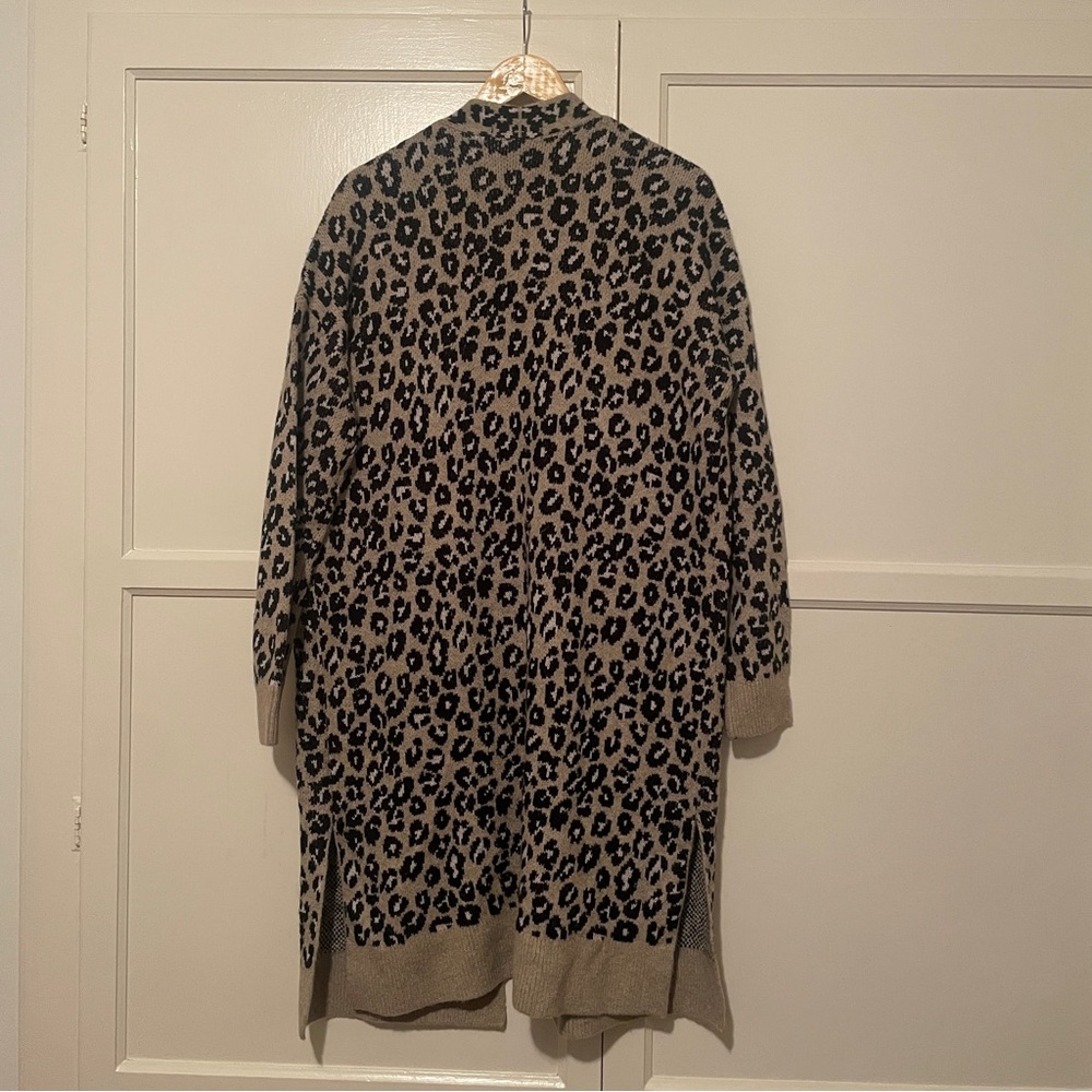 Sanctuary Cat’s Meow Leopard Print Duster Sweater Long Cardigan Women’s Size XS - Picture 2 of 4